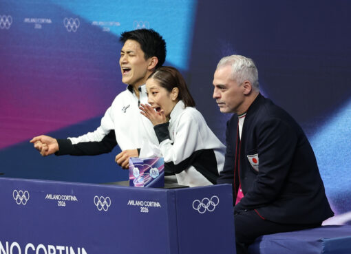 Miura and Kihara rise from fifth place with record free skate to win Japan’s first Olympic pairs gold medal